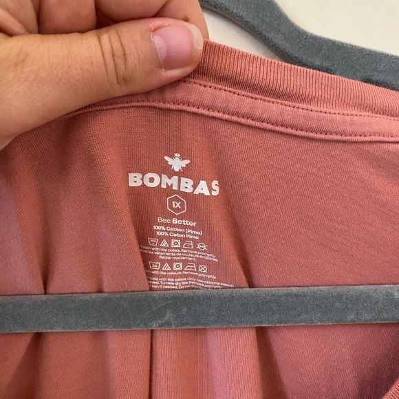 BOMBAS BEE BETTER COTTON LIGHTWEIGHT PINK V-NECK T-SHIRT SIZE 1X - Picture 4 of 4